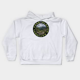 Glacier National Park circle Kids Hoodie